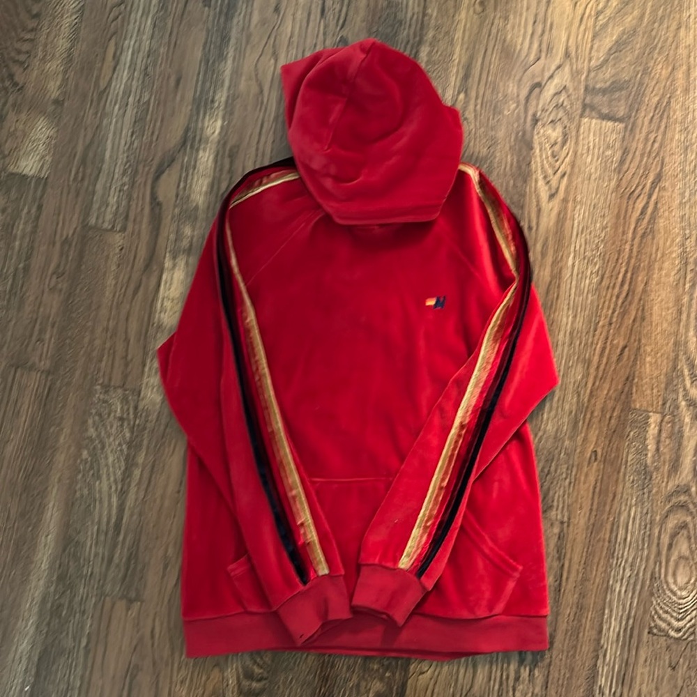 Aviator Nation Red Velour Hoodie